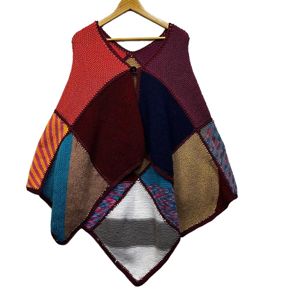 Knit Poncho - Size One Size