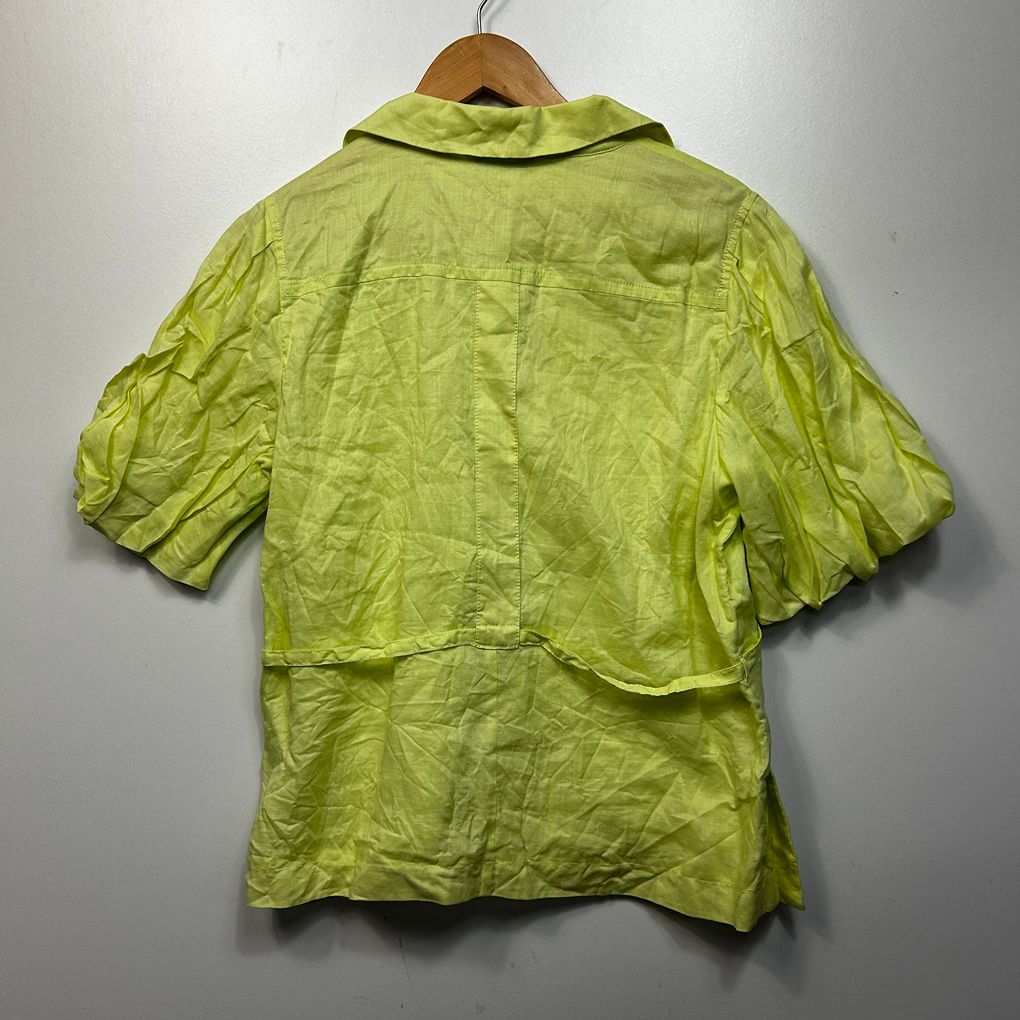 Country Road Lime Linen Shirt - Size 14