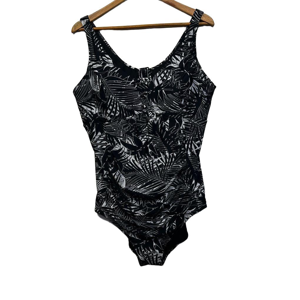 Autograph Black and White Print Swimsuit - Size 20