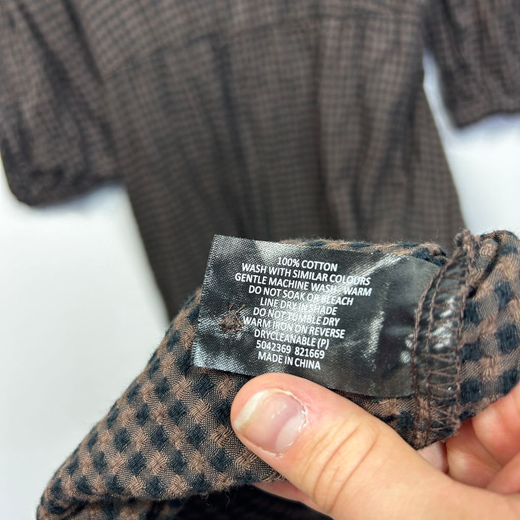 Spirit Chocolate Plus Size Cotton Gingham Check Dress - Size 18