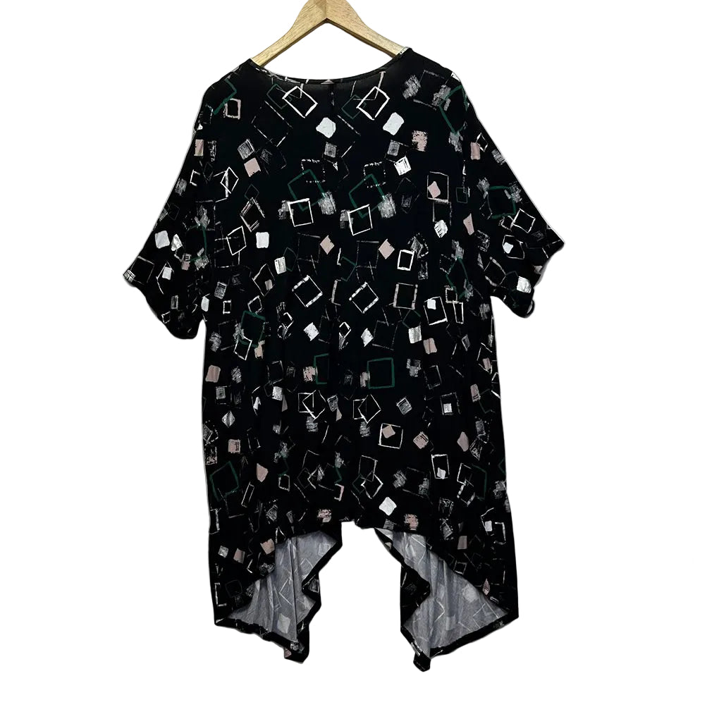 Taking Shape Black Tunic Top - Size 22/XL