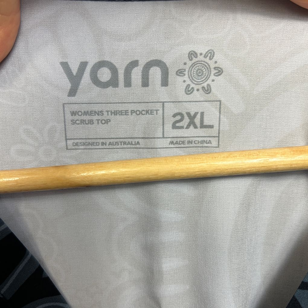 Yarn Navy Plus Size Scrub Top - Size 2XL