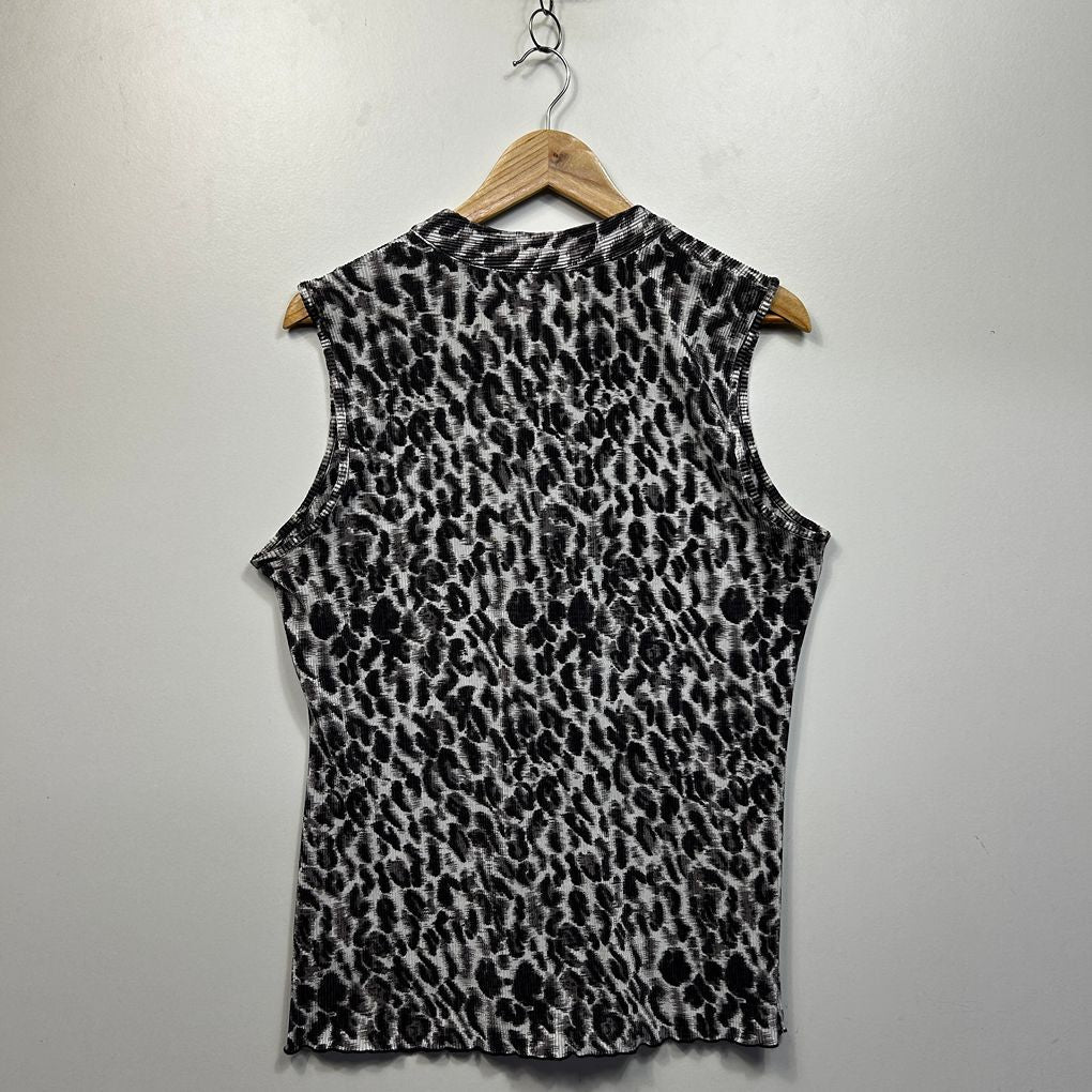 Millers Grey Plus Size Animal Print Sleeveless Top - Size 18