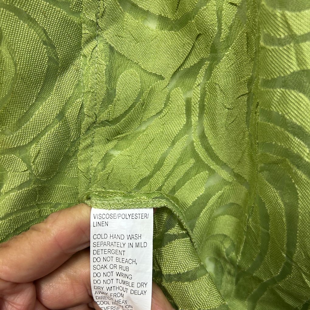 Susan Blake Green Linen Jacket - Size 22