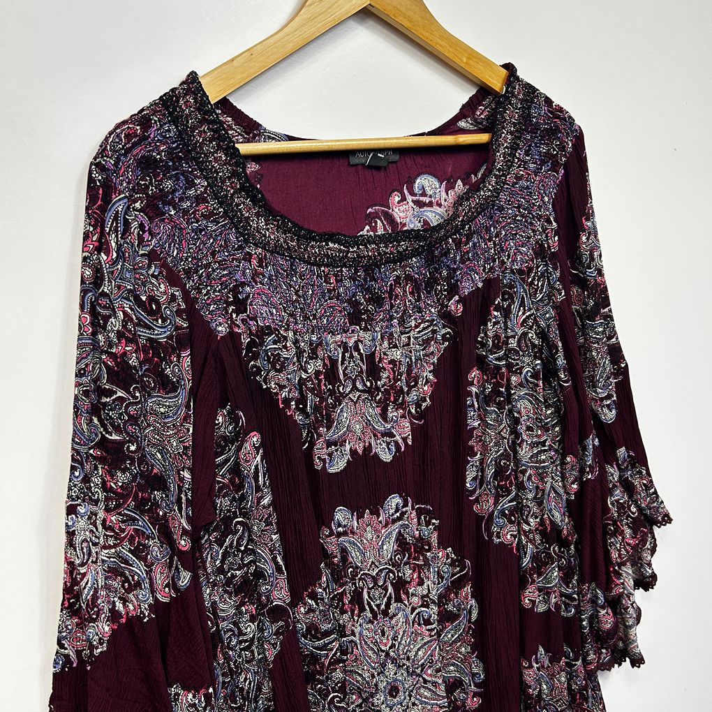 Autograph Burgundy Plus Size Top - Size 20