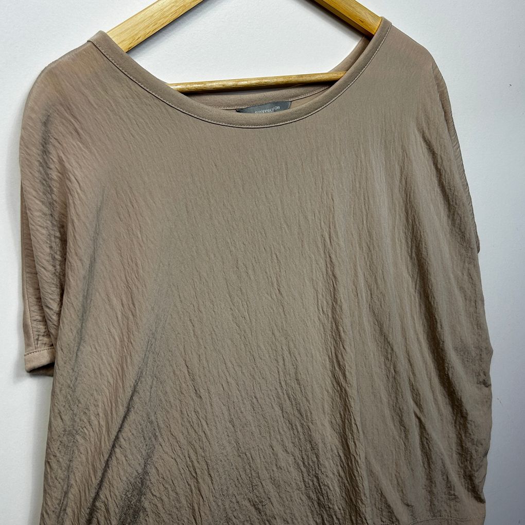 Suzanne Grae Taupe Plus Size Top - Size 2XL