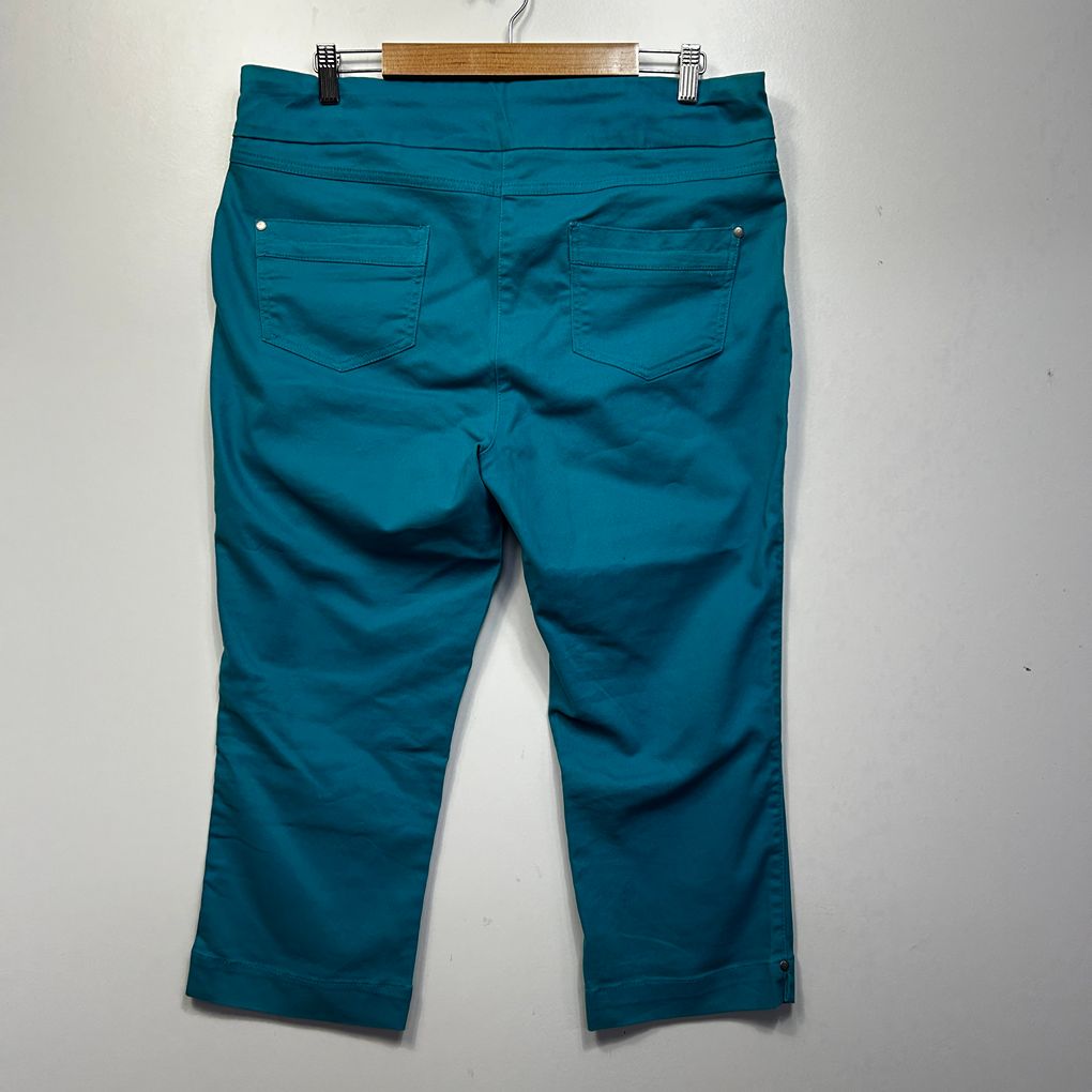 Millers Teal Cotton Pants - Size 16