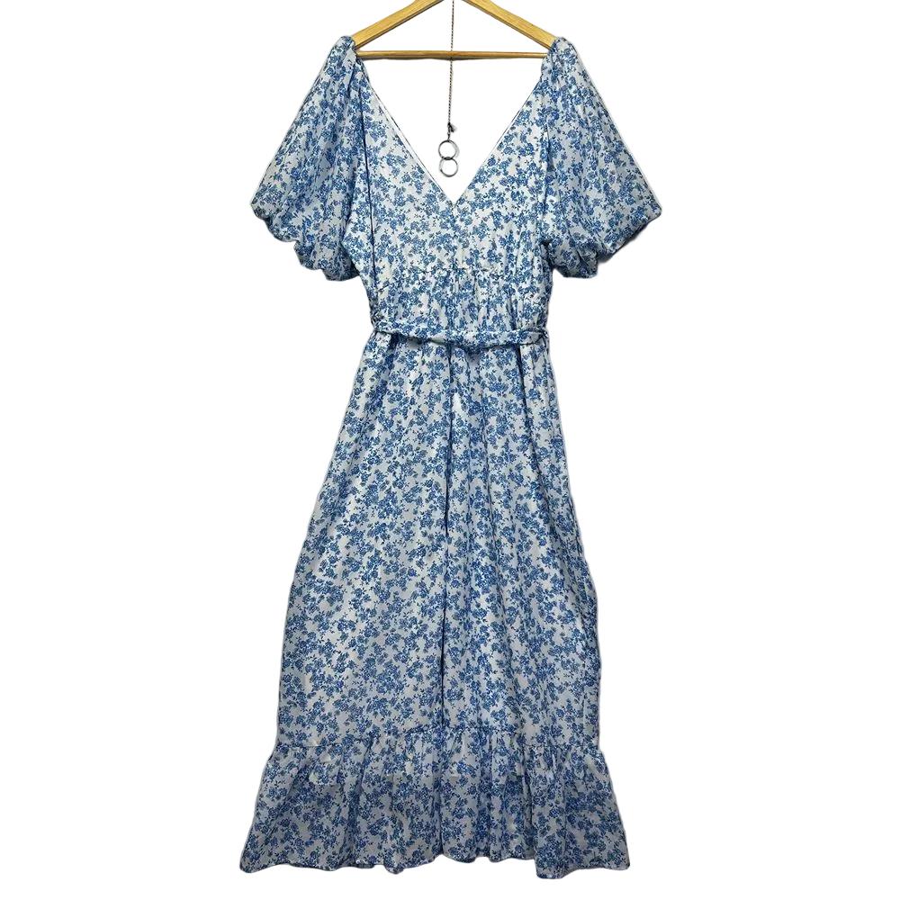 Fayt Blue Floral Maxi Dress - Size 22/20
