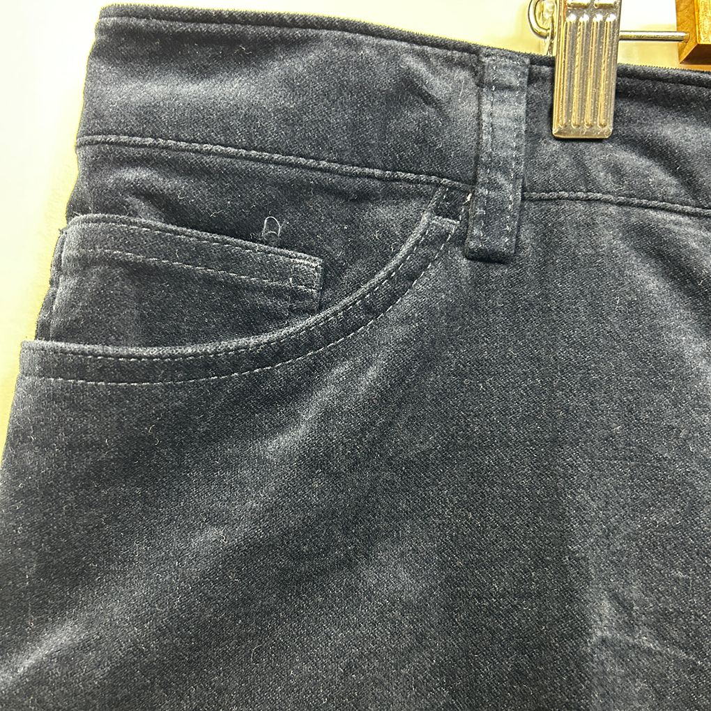 Sportscraft Navy Cotton Velvet Feel Pants - Size 18