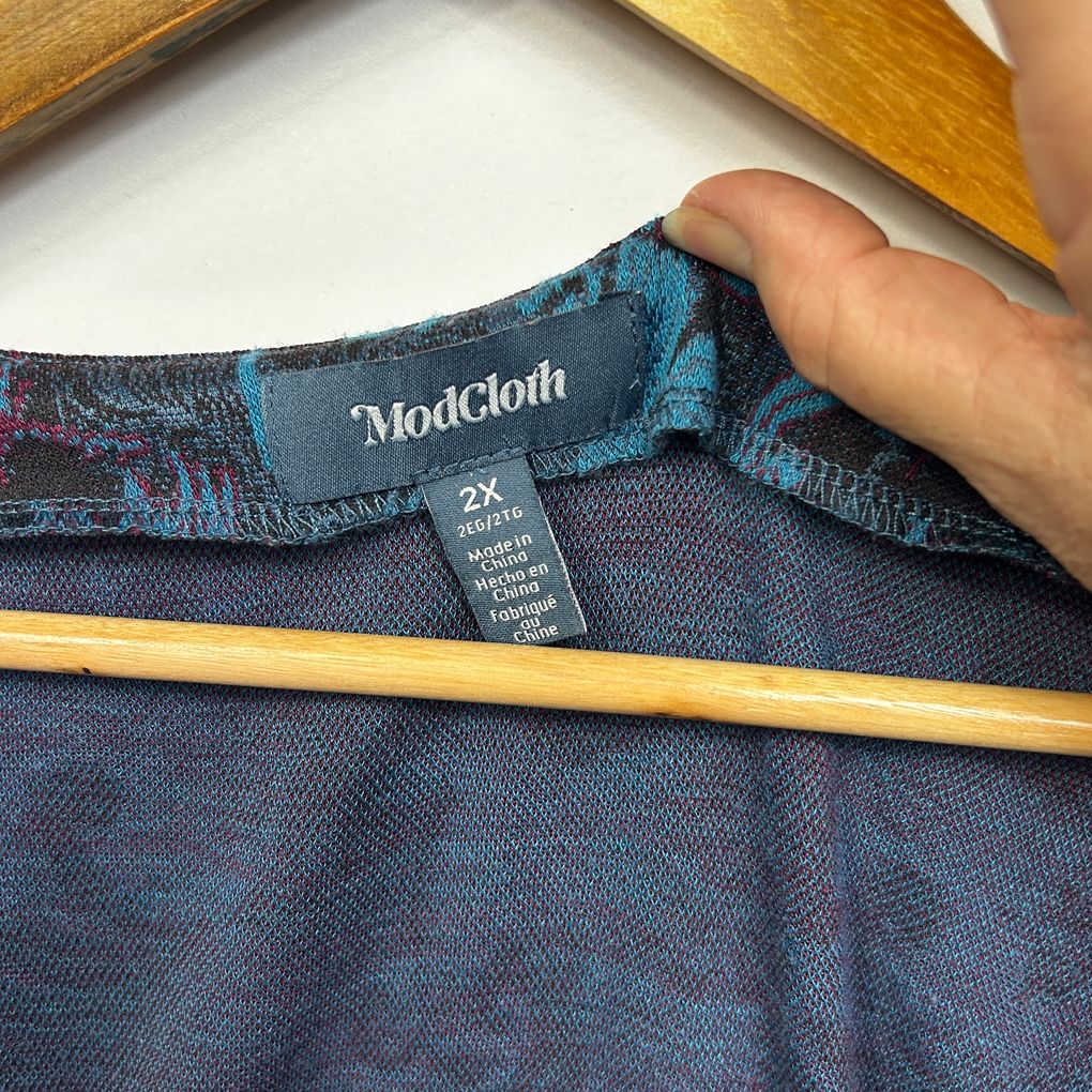 Modcloth Blue Plus Size Dress - Size 2X