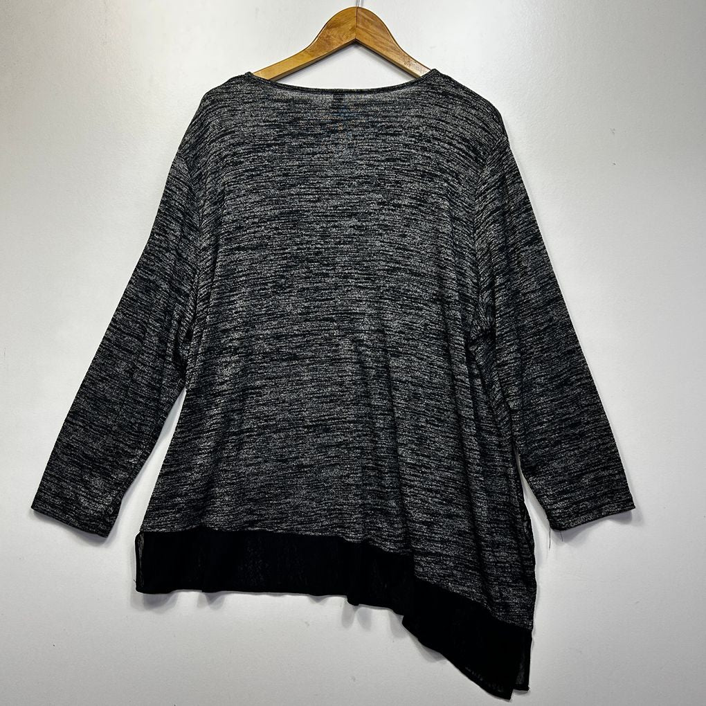 Taking Shape Grey Marle Tunic Top - Size 20/L