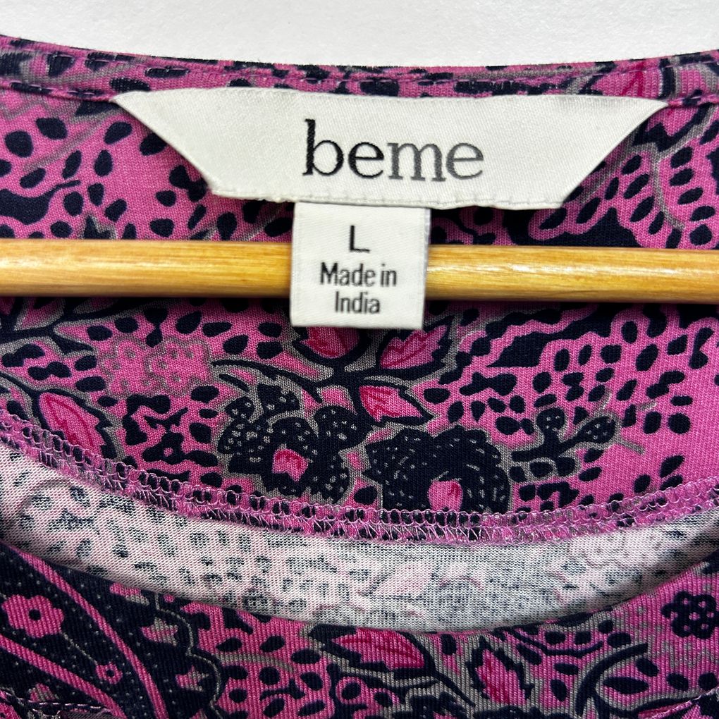 Beme Pink Paisley Long Sleeve Top - Size 20/L
