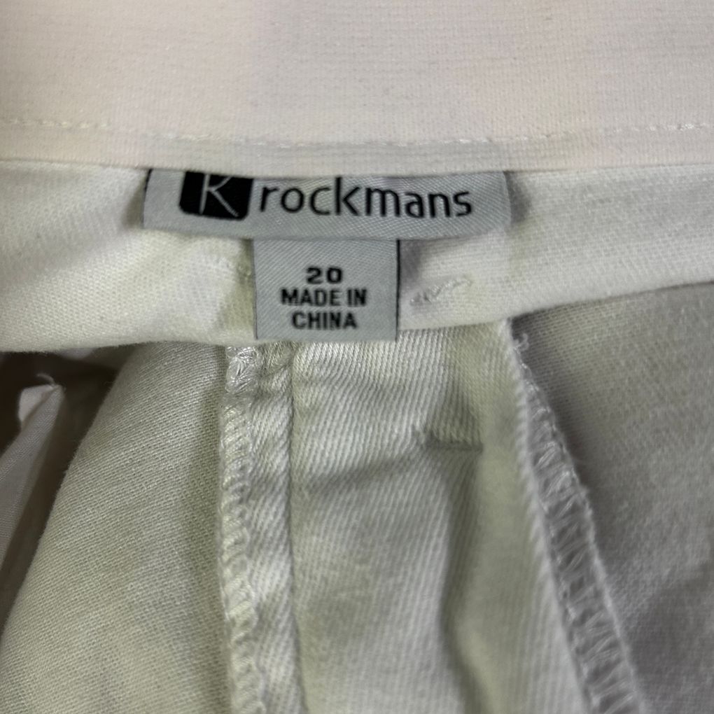 Rockmans White Plus Size Jeans - Size 20