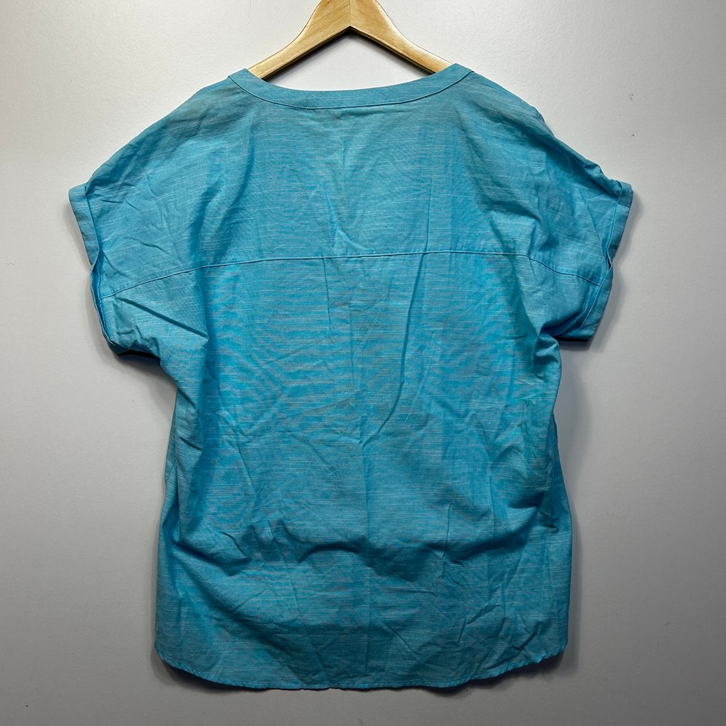 Rivers Blue Cotton Top - Size 16
