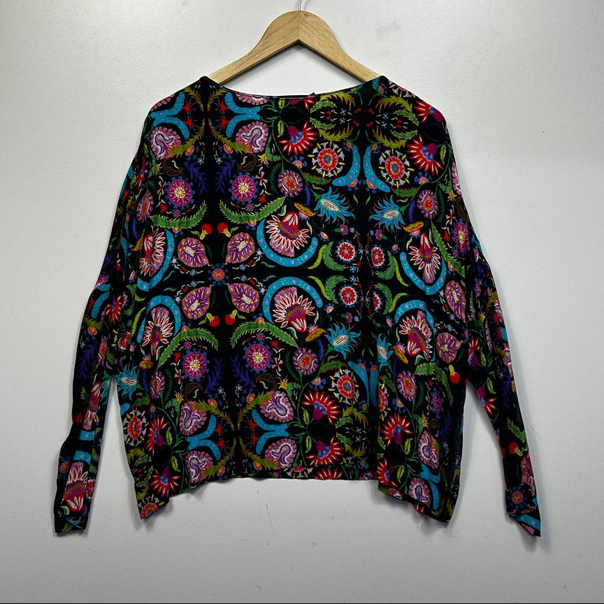 Zara Black Long Sleeve Top - Size M-L