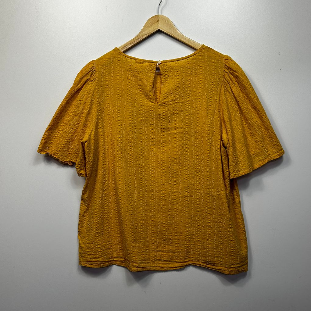 Anko Mustard Cotton Top - Size 18