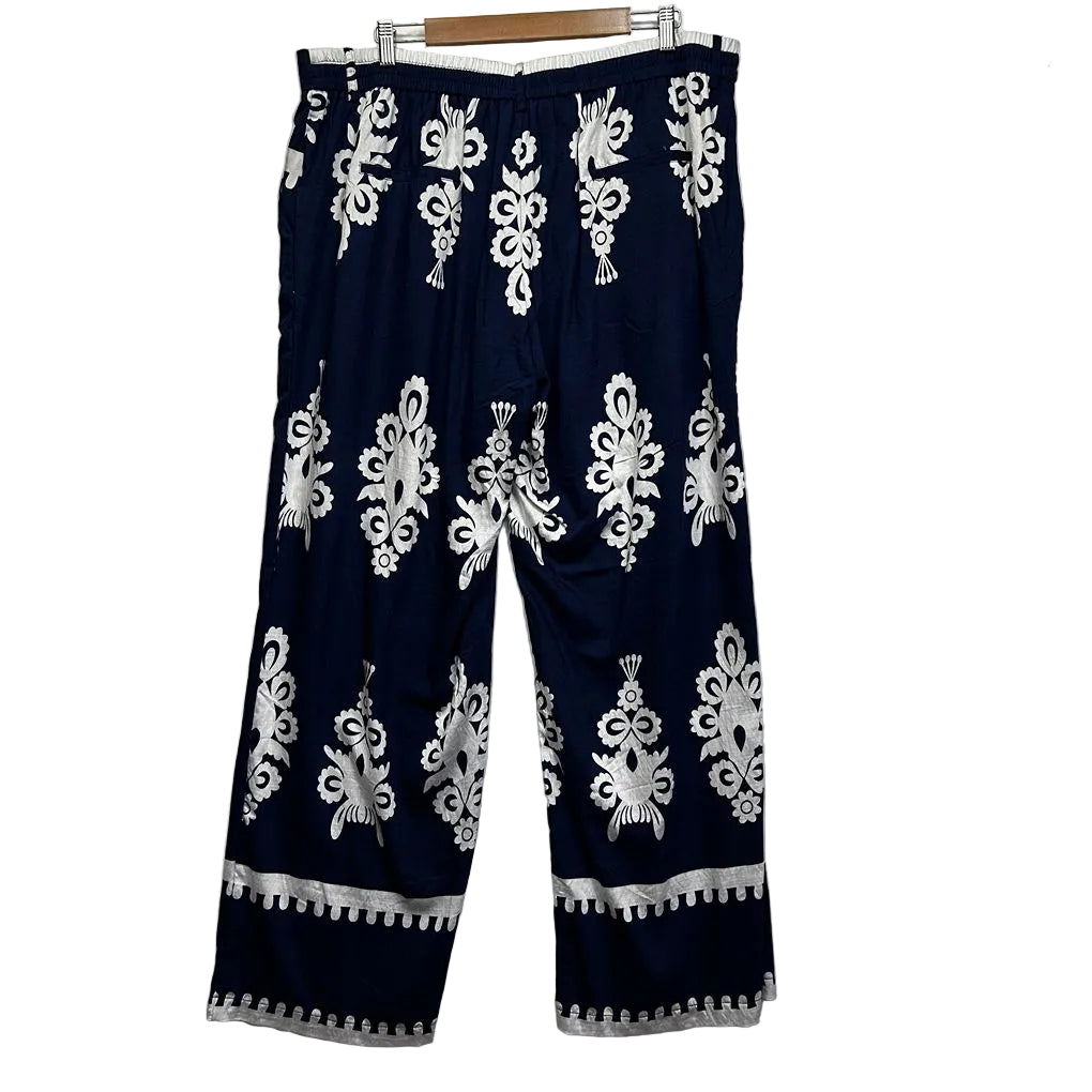 Always Alice Navy and White Pants - Size 22