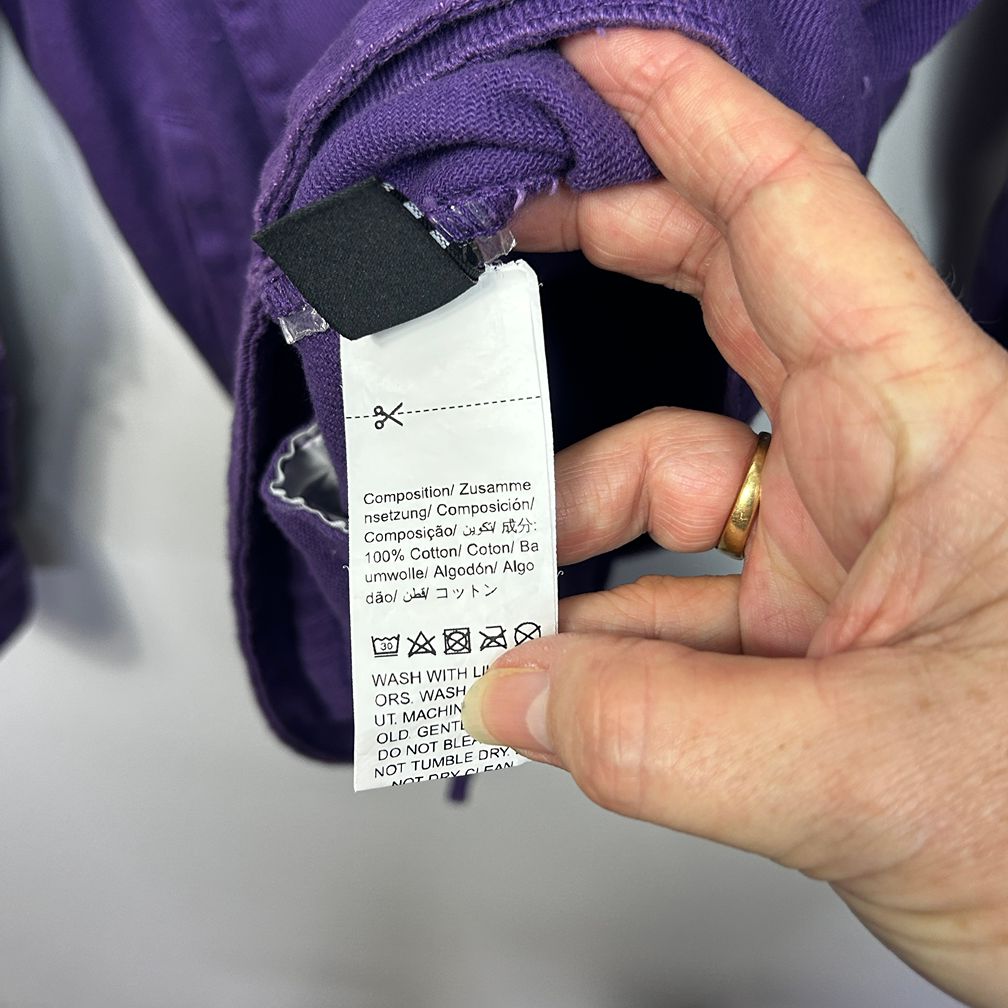 Shein Purple Cotton Denim Jacket - Size M (Oversized)