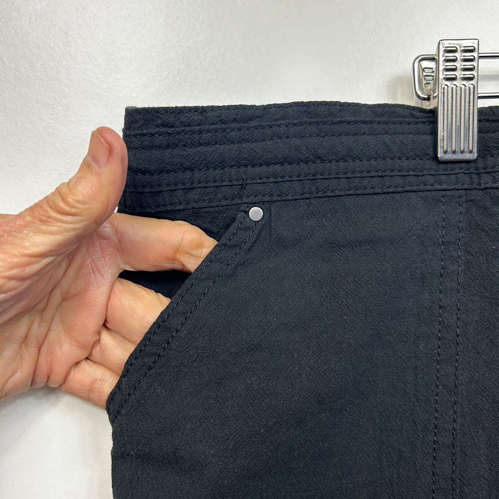 Yours Black Plus Size Cotton Shorts - Size 26/28