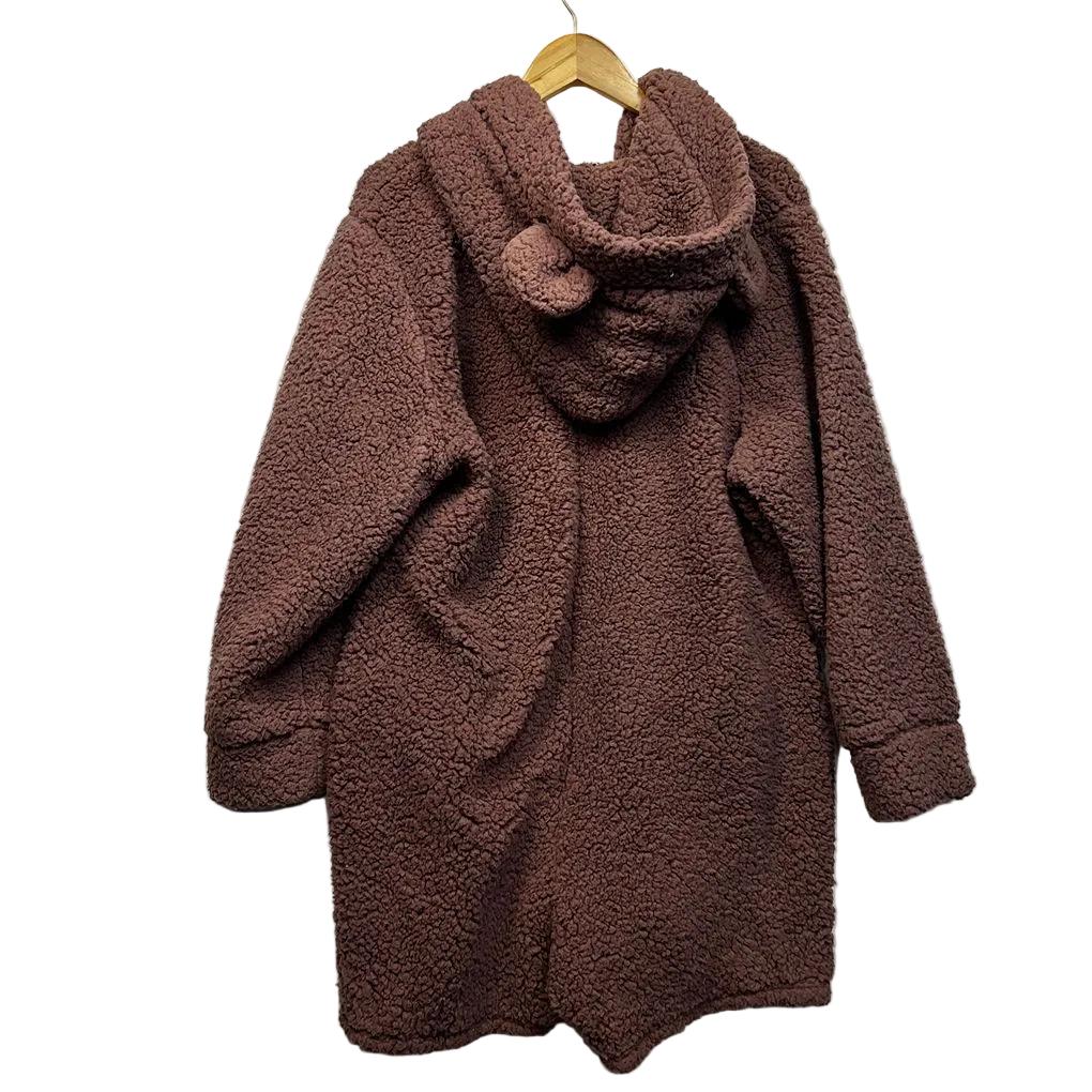 City Chic Mauve Sherpa Snuggle Romper - Size 18/M