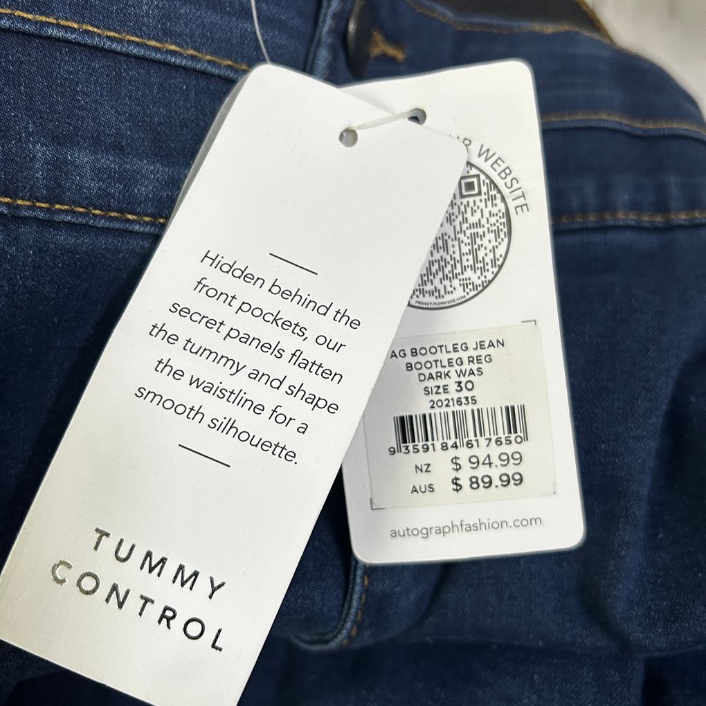Autograph Blue Plus Size Bootleg Jeans - Size 30