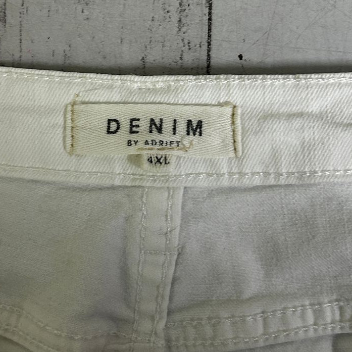 Adrift White Plus Size Jeans - Size 4XL