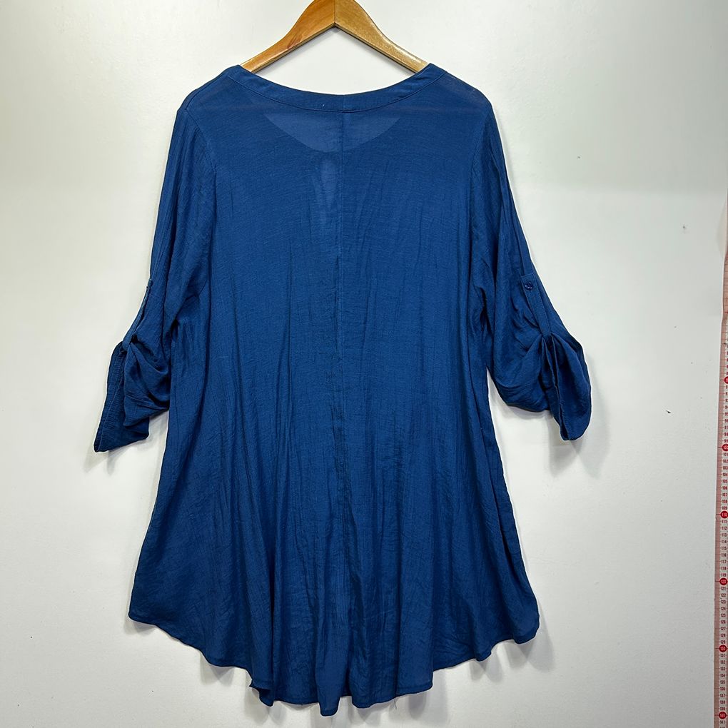 Avella Blue Tunic Top - Size 18