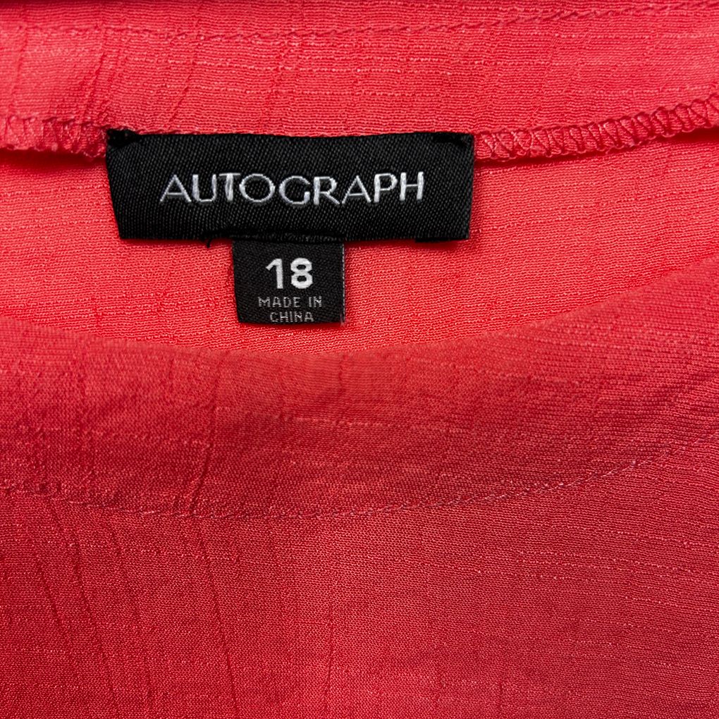 Autograph Coral Plus Size Top - Size 18