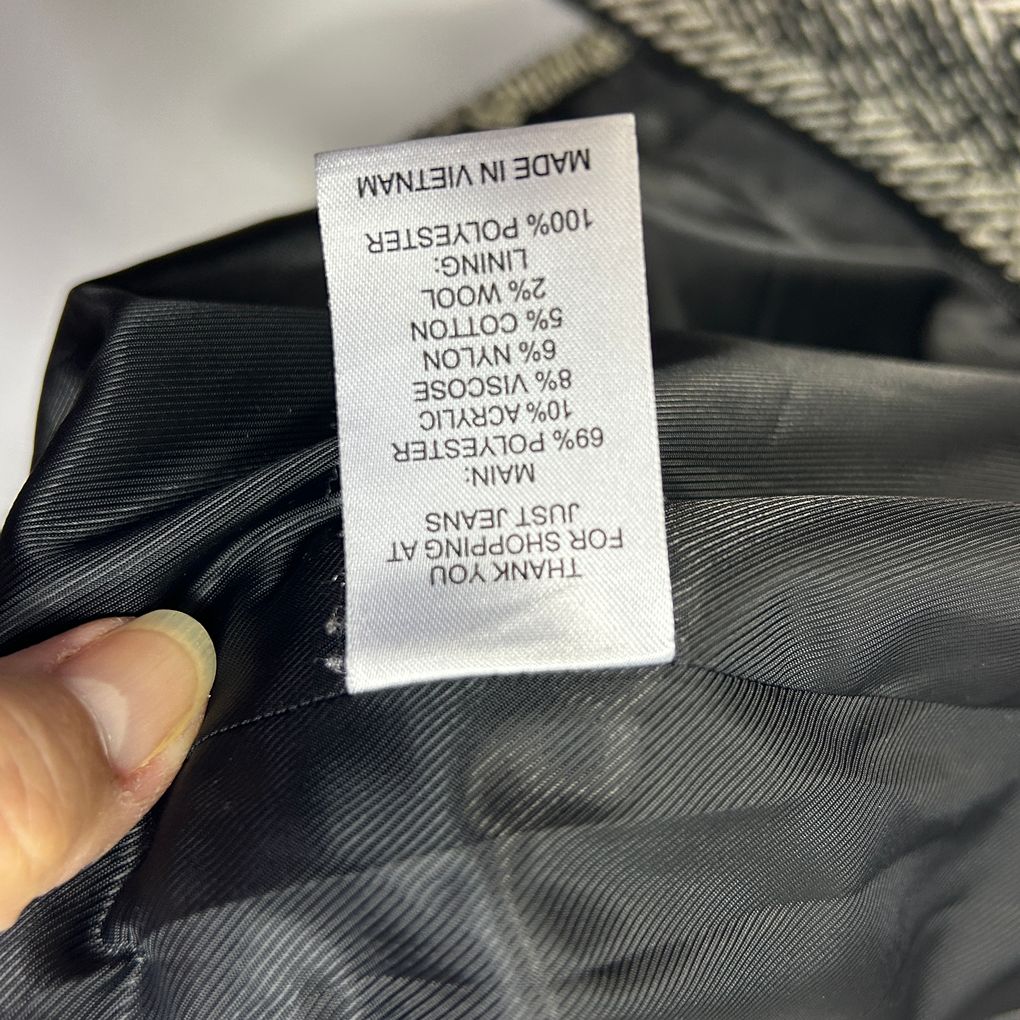 Just Jeans Grey Herringbone Jacket - Size 12
