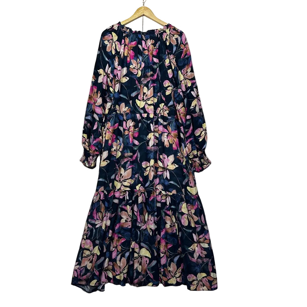Sussan Navy Floral Plus Size Maxi Dress - Size 20