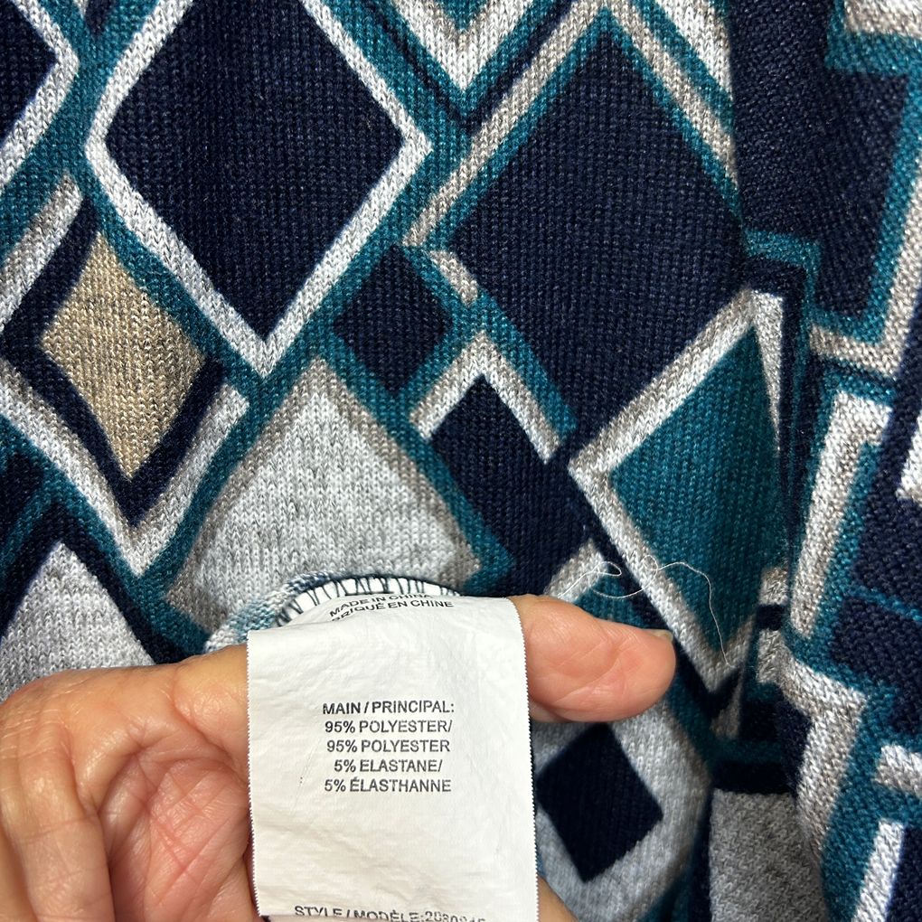 Millers Navy Geometric Top - Size 16