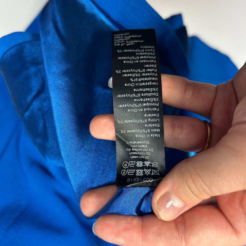 City Chic Blue Double Breasted Blazer - Size XS/14