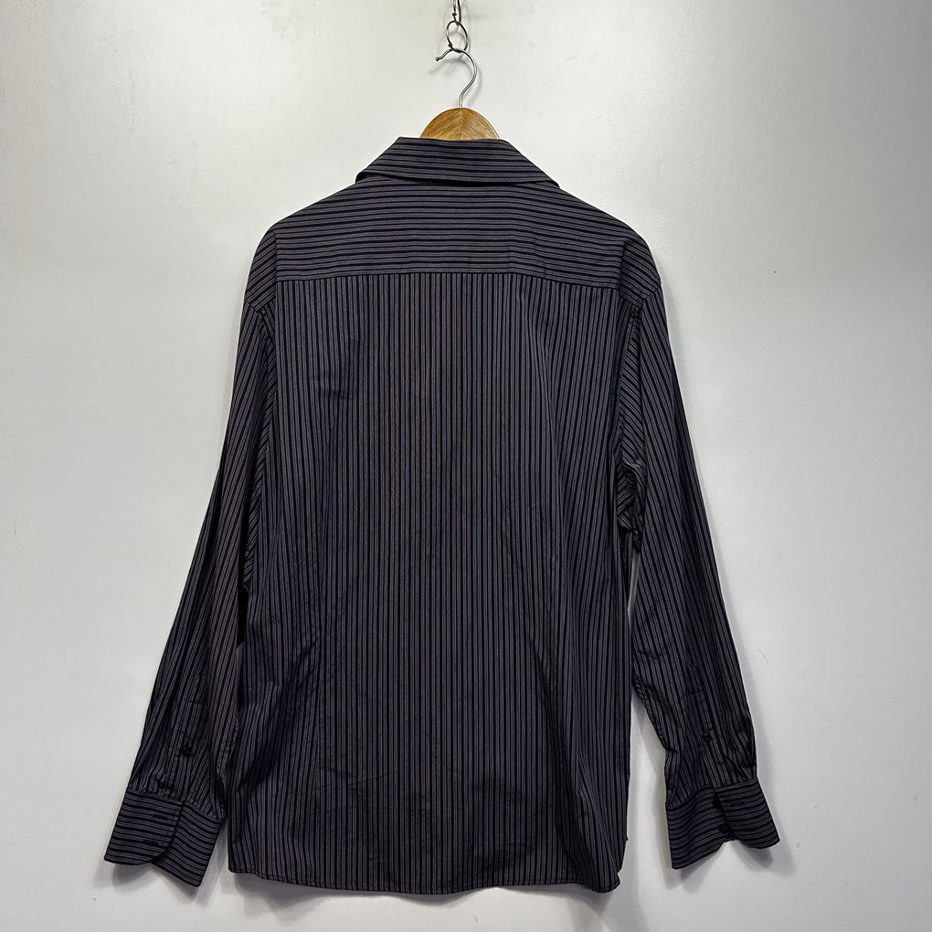 Rivergum Navy Striped Cotton Mens Shirt - Size XXL