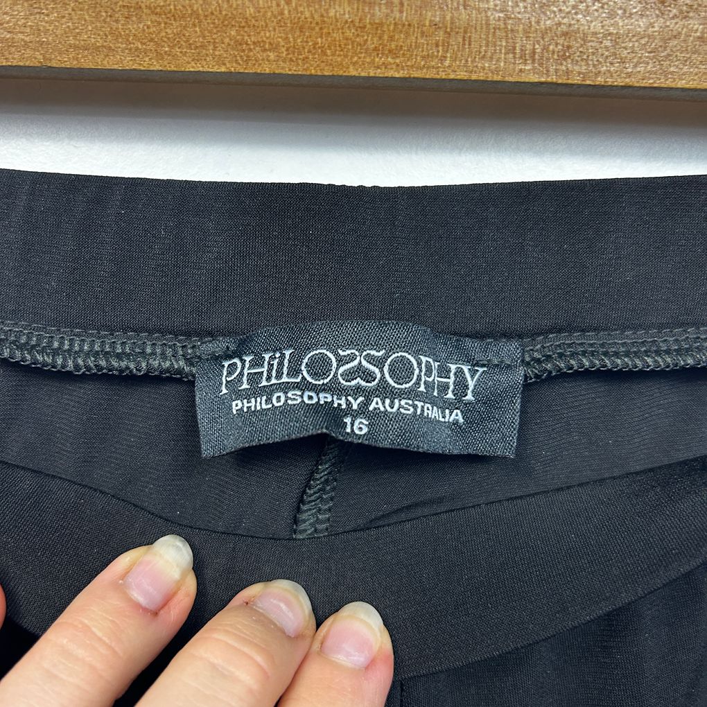 Philosophy Black Pants - Size 16