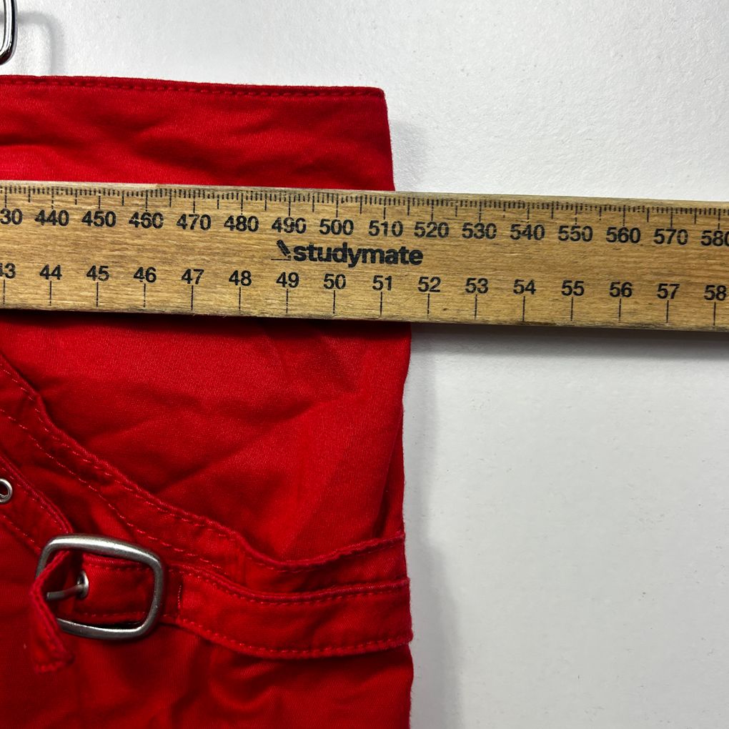 Blue Illusion Red Cotton Shorts - Size 18