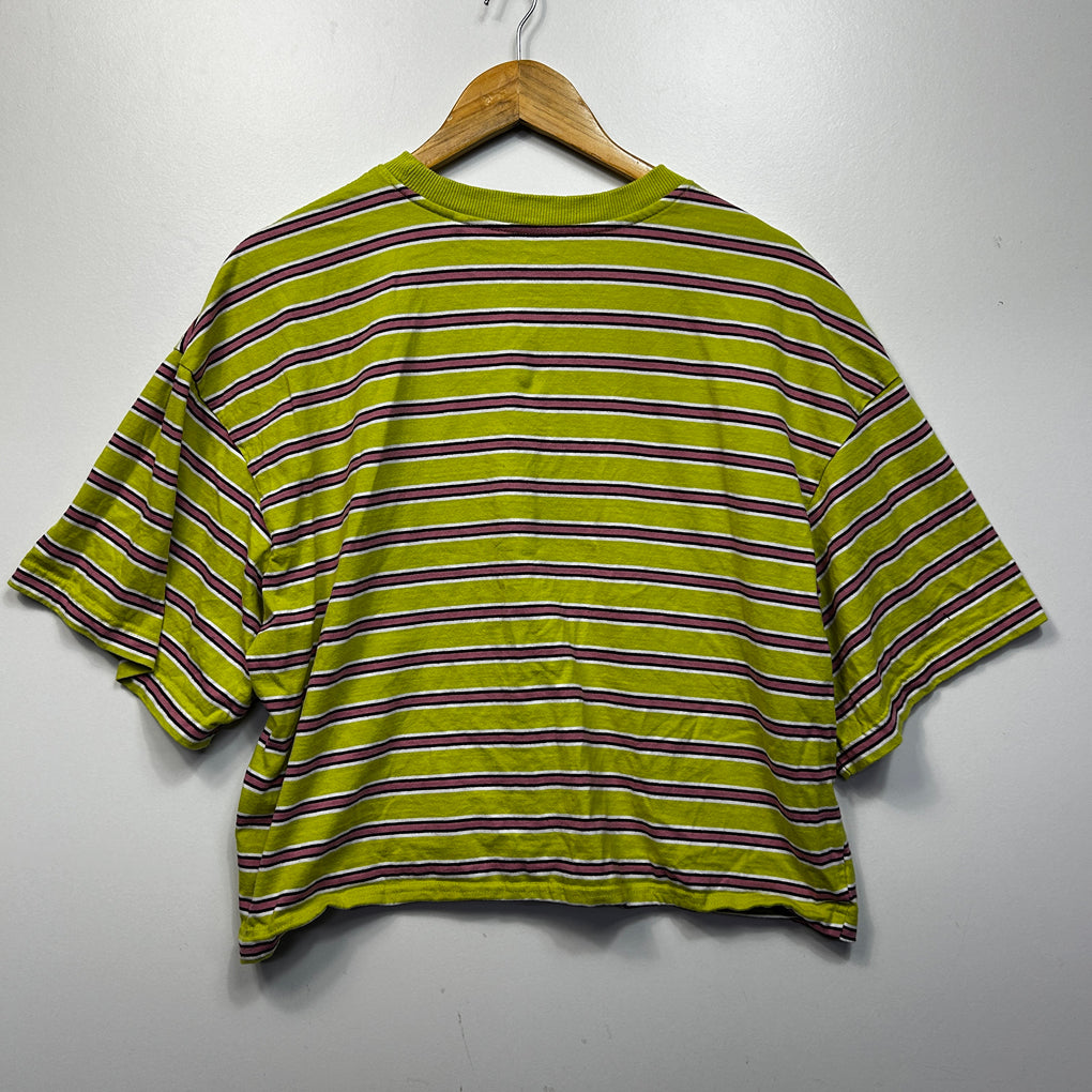 Ed.it.ed Multicoloured Striped Cotton Crop Top - Size 16