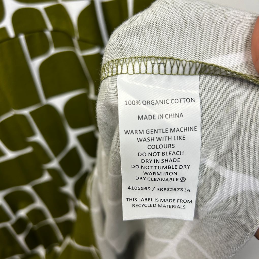 Regatta Petites Olive Print Organic Cotton Dress - Size 12