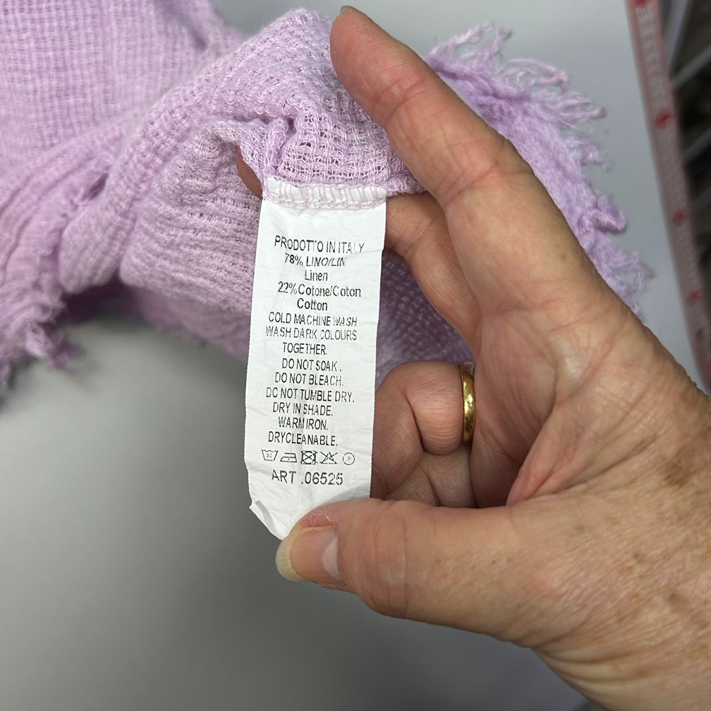 Imagine Italian Lilac Linen Top - One Size