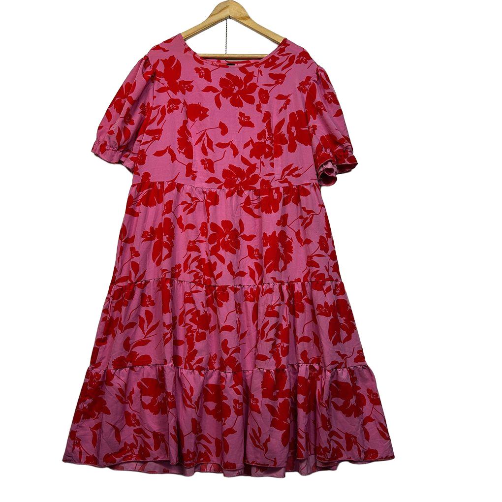 Shein Pink Floral Dress - Size 3XL