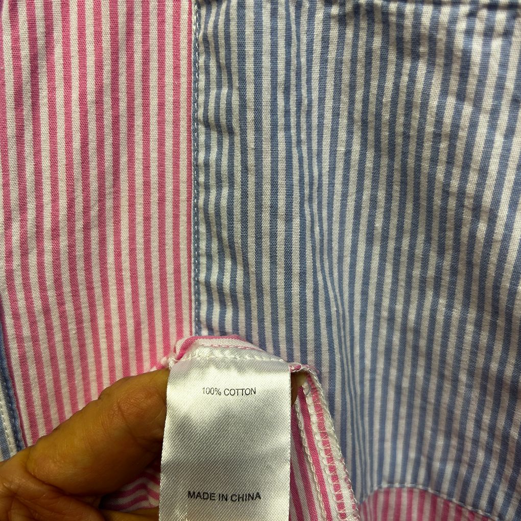 Virtuelle Multicoloured Cotton Striped Shirt Dress - Size 20