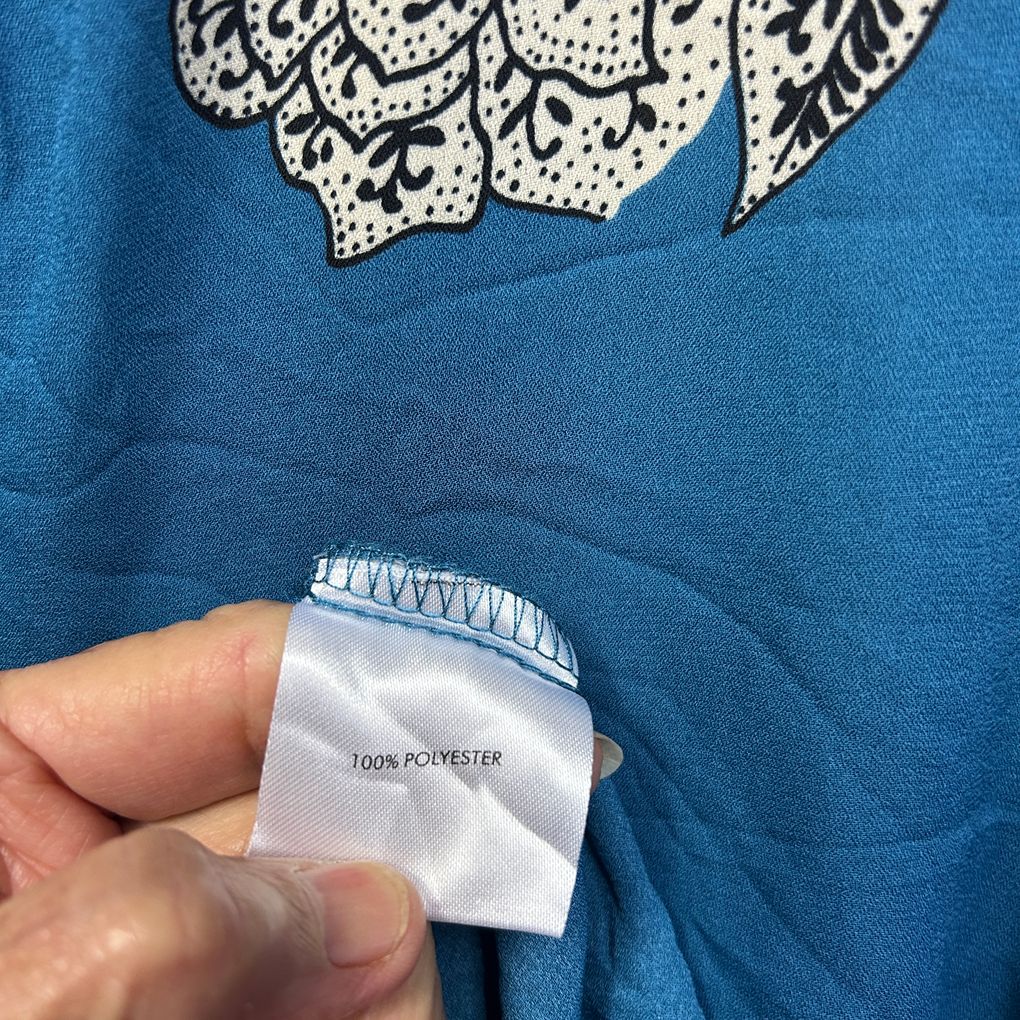Autograph Blue Floral Plus Size Tunic Top - Size 16