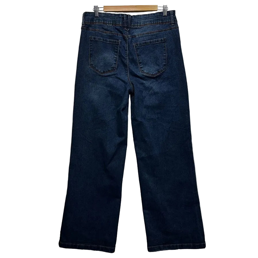Curve Appeal Blue Wide Leg Jeans - Size 14/32