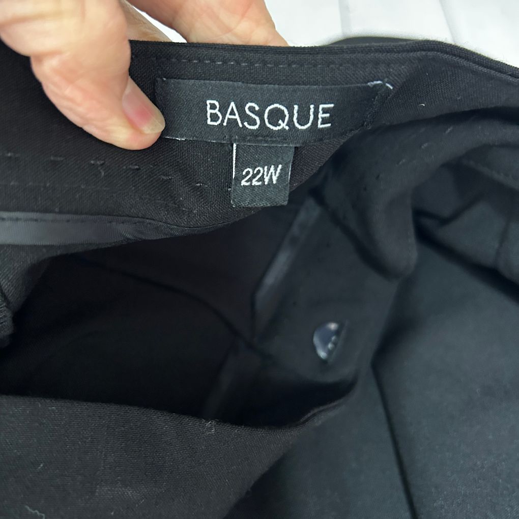 Basque Black Straight Leg Pants - Size 22W
