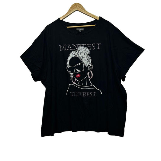 Autograph Cotton Print T-Shirt - Size XXL