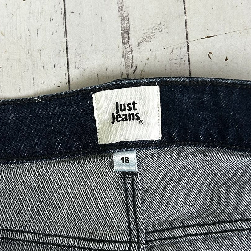 Just Jeans Comfort Stretch Slim High Rise Full Length Jeans - Size 16