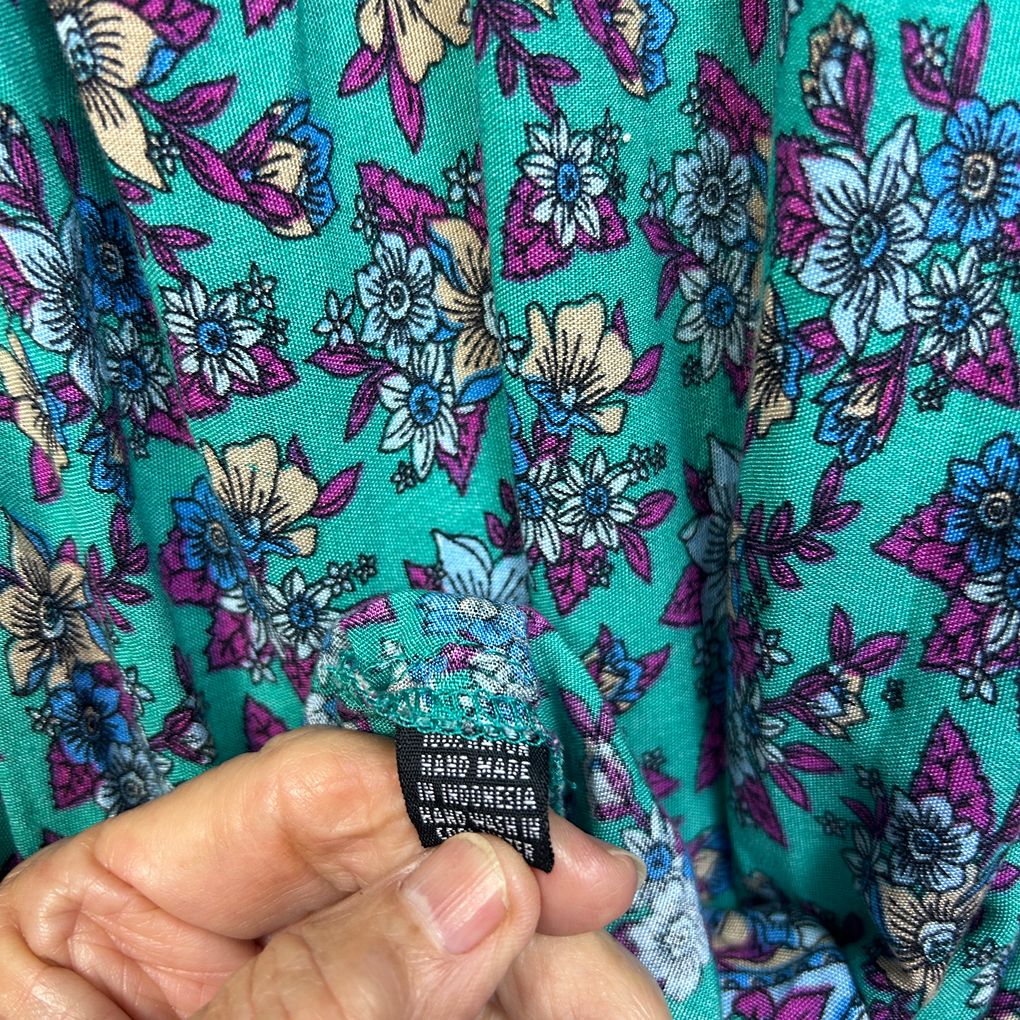 Mojito Green Floral Boho Plus Size Dress - Size XXL