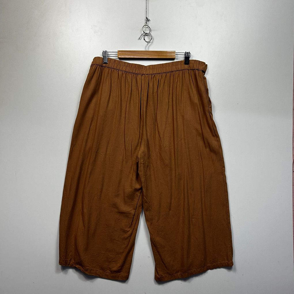 Millers Brown Plus Size Linen Culotte Pants - Size 18