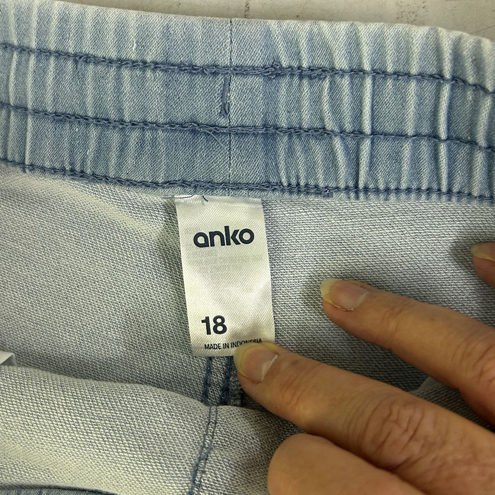 Anko Blue Plus Size Denim Shorts - Size 18