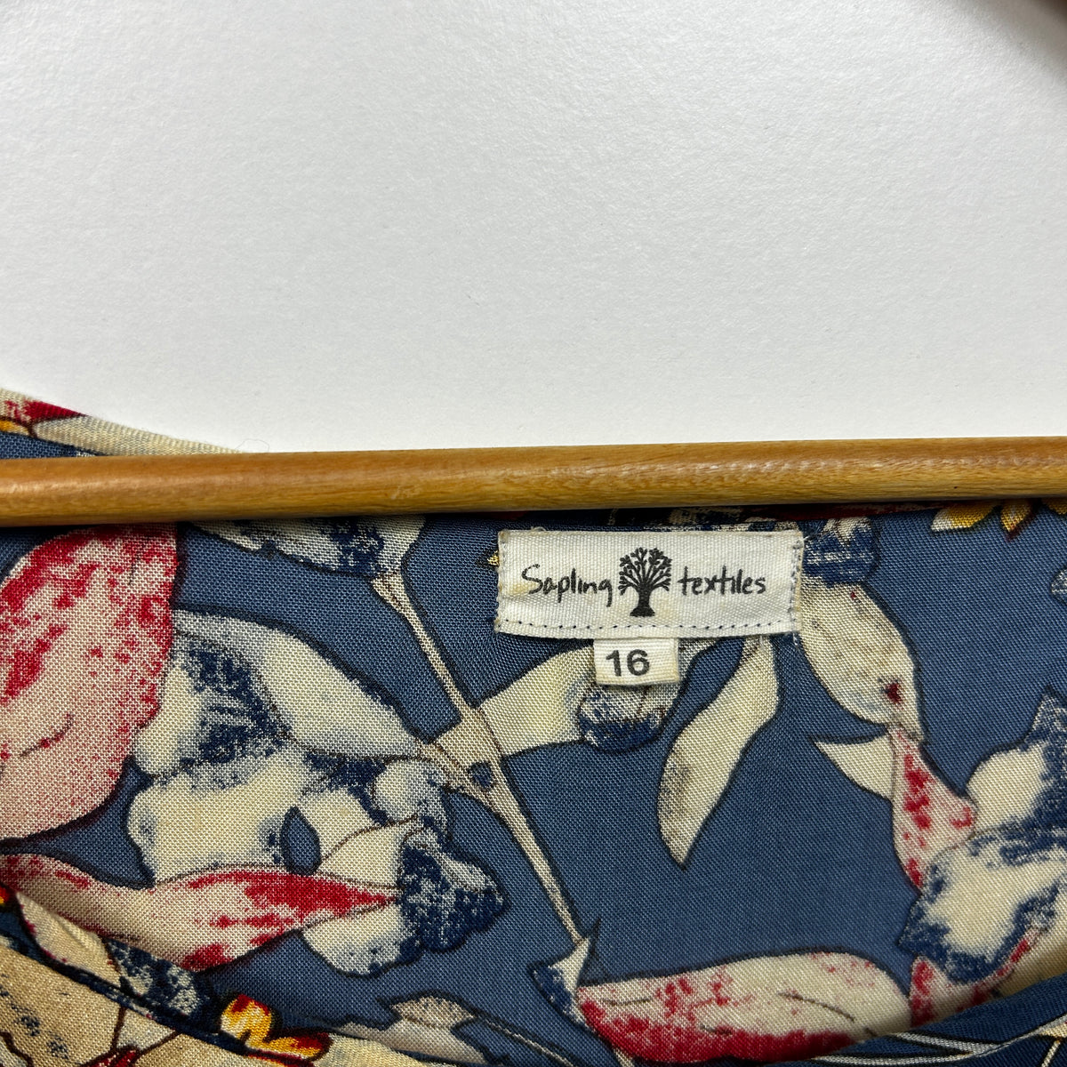Sapling Textiles Navy Floral Dress - Size 16