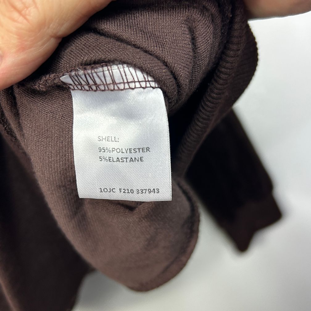 Valleygirl Chocolate Brown Velour Zip Hoodie - Size XL